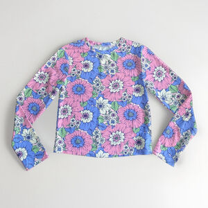 GAP Kids UV Protection Long Sleeve Rash‎ Guard Flower Pattern Size XXL (14/16)
